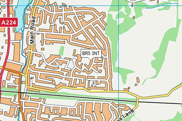 BR5 3NT map - OS VectorMap District (Ordnance Survey)