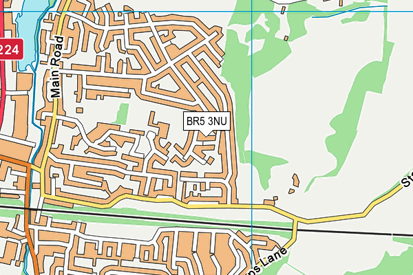 BR5 3NU map - OS VectorMap District (Ordnance Survey)