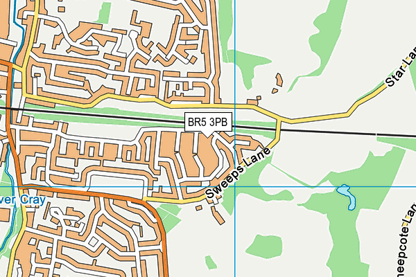 BR5 3PB map - OS VectorMap District (Ordnance Survey)
