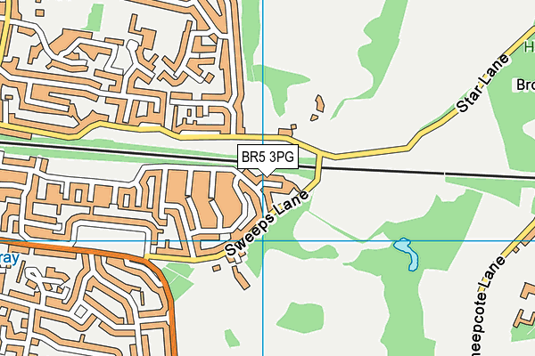 BR5 3PG map - OS VectorMap District (Ordnance Survey)