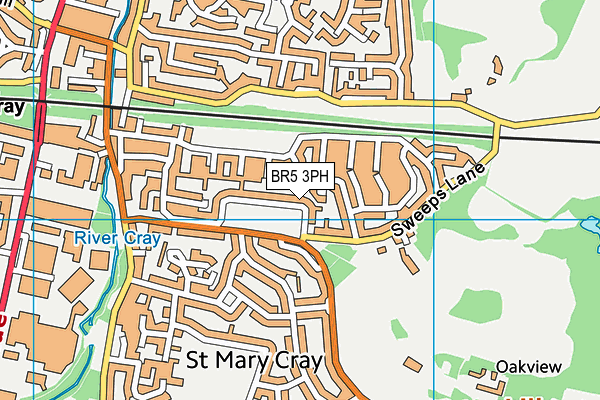 BR5 3PH map - OS VectorMap District (Ordnance Survey)