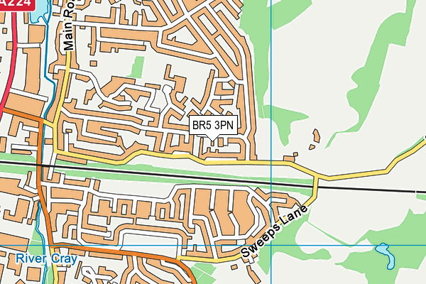 BR5 3PN map - OS VectorMap District (Ordnance Survey)