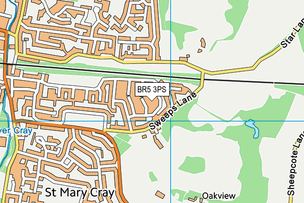 BR5 3PS map - OS VectorMap District (Ordnance Survey)
