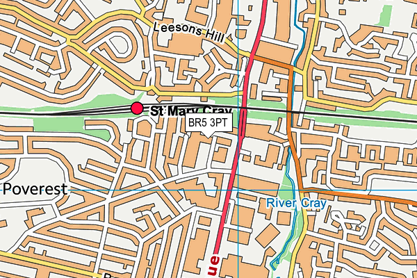 BR5 3PT map - OS VectorMap District (Ordnance Survey)