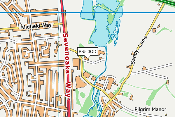 BR5 3QD map - OS VectorMap District (Ordnance Survey)