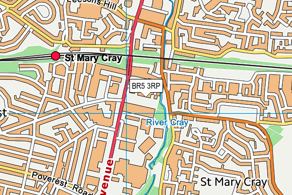 BR5 3RP map - OS VectorMap District (Ordnance Survey)