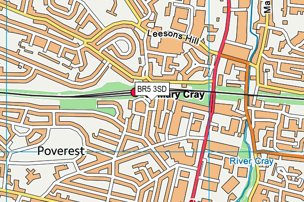 BR5 3SD map - OS VectorMap District (Ordnance Survey)