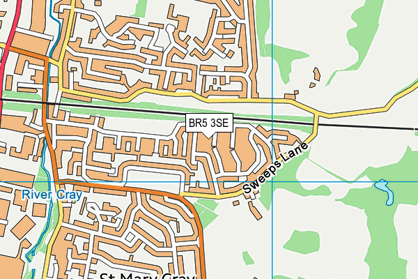 BR5 3SE map - OS VectorMap District (Ordnance Survey)