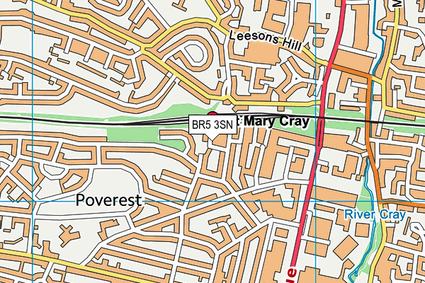 BR5 3SN map - OS VectorMap District (Ordnance Survey)