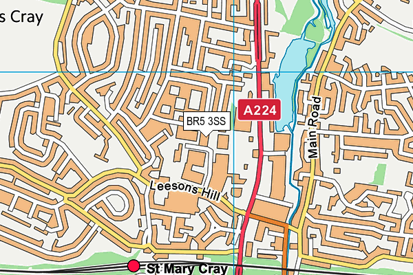 BR5 3SS map - OS VectorMap District (Ordnance Survey)