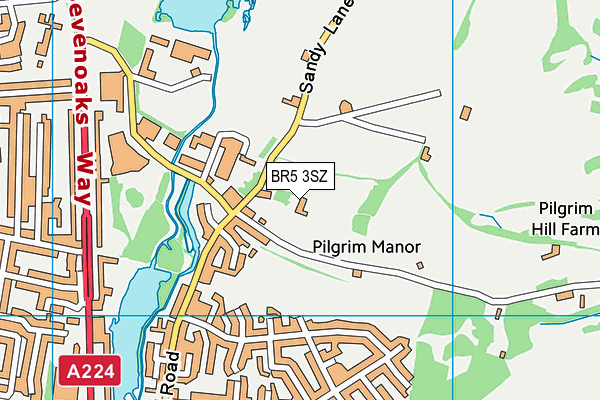 BR5 3SZ map - OS VectorMap District (Ordnance Survey)