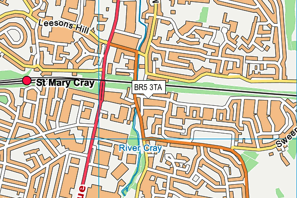 BR5 3TA map - OS VectorMap District (Ordnance Survey)