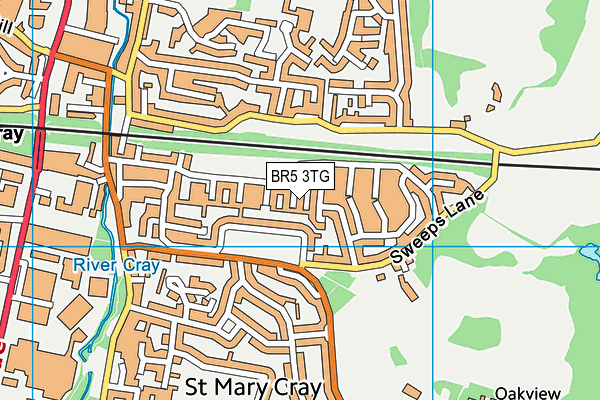 BR5 3TG map - OS VectorMap District (Ordnance Survey)