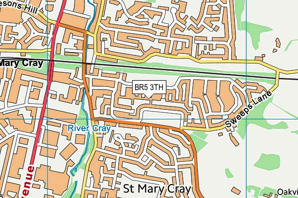 BR5 3TH map - OS VectorMap District (Ordnance Survey)