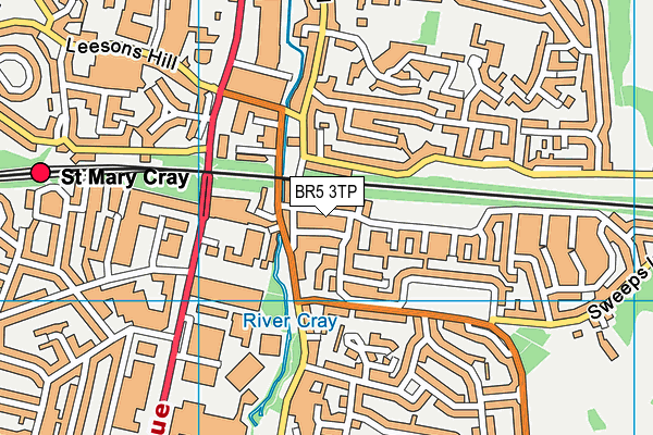 BR5 3TP map - OS VectorMap District (Ordnance Survey)