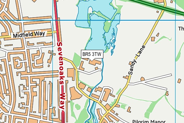 BR5 3TW map - OS VectorMap District (Ordnance Survey)