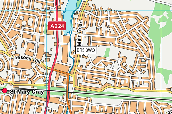 BR5 3WQ map - OS VectorMap District (Ordnance Survey)