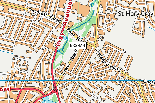 BR5 4AH map - OS VectorMap District (Ordnance Survey)