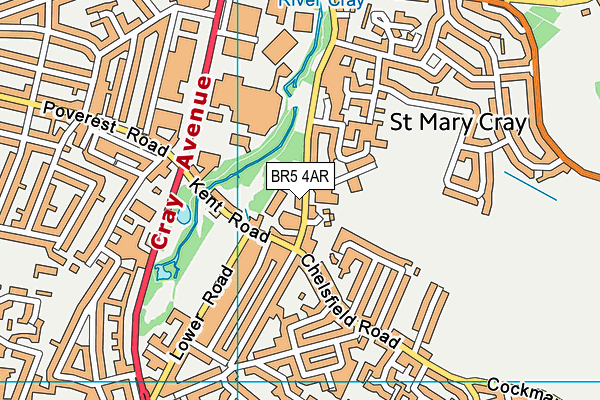 St. Mary Cray Primary Academy map (BR5 4AR) - OS VectorMap District (Ordnance Survey)