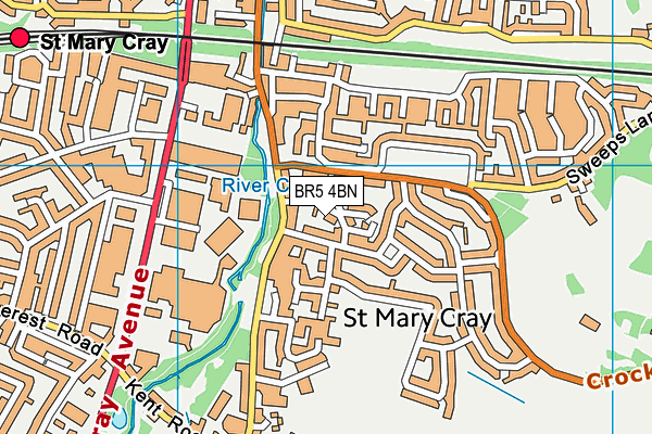 BR5 4BN map - OS VectorMap District (Ordnance Survey)