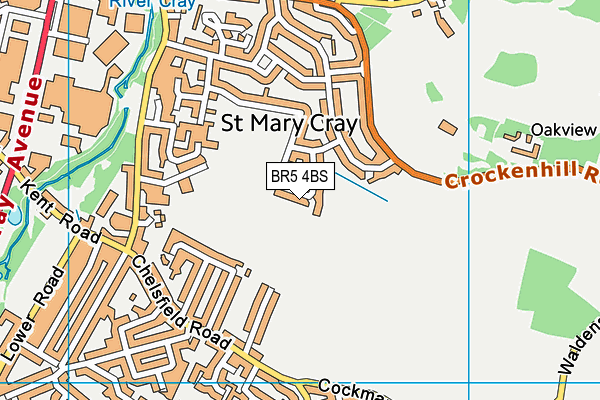 BR5 4BS map - OS VectorMap District (Ordnance Survey)