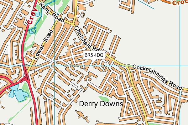 BR5 4DQ map - OS VectorMap District (Ordnance Survey)