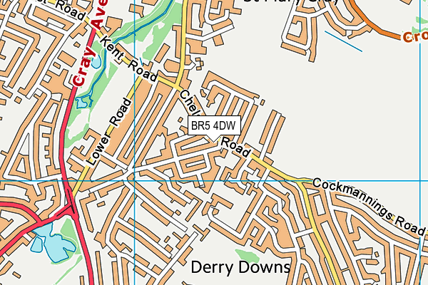 BR5 4DW map - OS VectorMap District (Ordnance Survey)