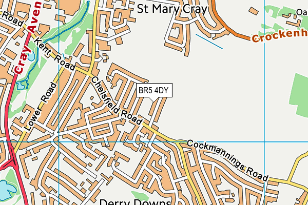 BR5 4DY map - OS VectorMap District (Ordnance Survey)