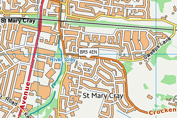 BR5 4EN map - OS VectorMap District (Ordnance Survey)