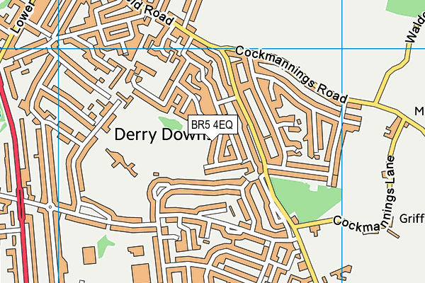 BR5 4EQ map - OS VectorMap District (Ordnance Survey)