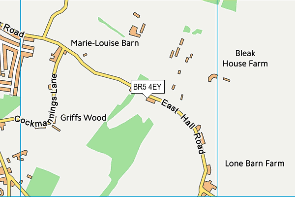 BR5 4EY map - OS VectorMap District (Ordnance Survey)