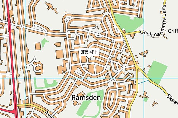 BR5 4FH map - OS VectorMap District (Ordnance Survey)