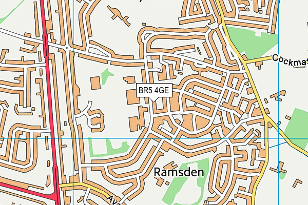 BR5 4GE map - OS VectorMap District (Ordnance Survey)