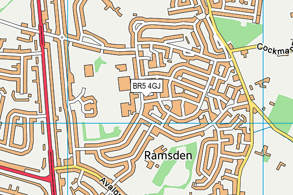 BR5 4GJ map - OS VectorMap District (Ordnance Survey)