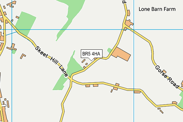BR5 4HA map - OS VectorMap District (Ordnance Survey)