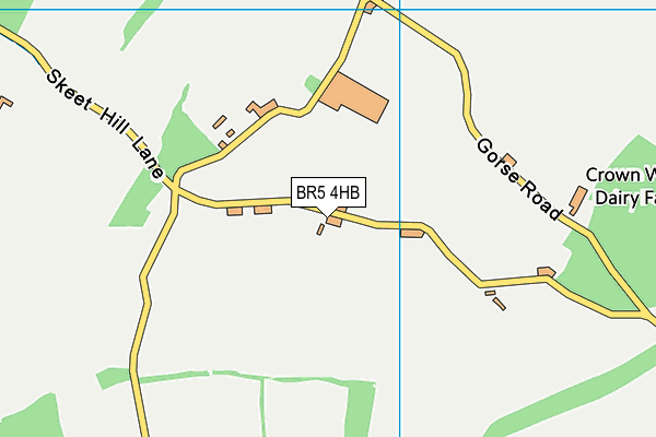 BR5 4HB map - OS VectorMap District (Ordnance Survey)