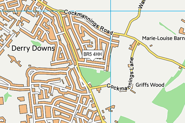 BR5 4HH map - OS VectorMap District (Ordnance Survey)