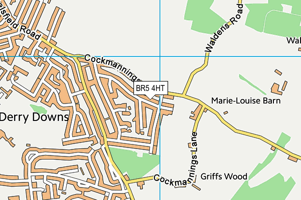 BR5 4HT map - OS VectorMap District (Ordnance Survey)