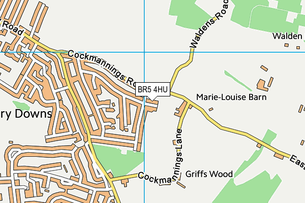 BR5 4HU map - OS VectorMap District (Ordnance Survey)