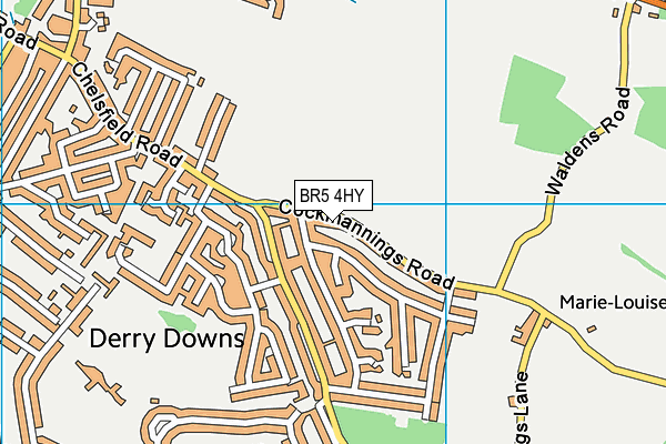 BR5 4HY map - OS VectorMap District (Ordnance Survey)