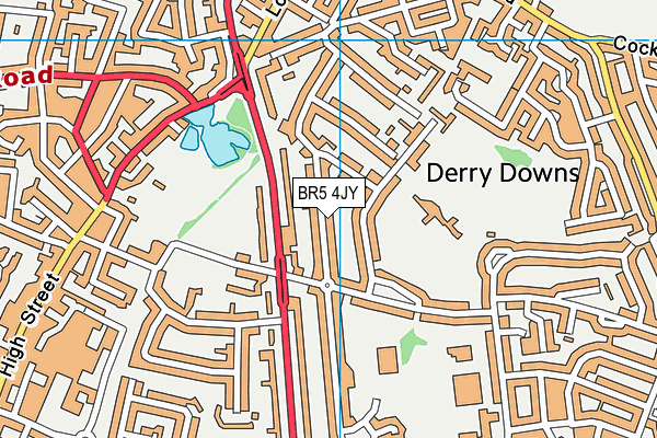 BR5 4JY map - OS VectorMap District (Ordnance Survey)