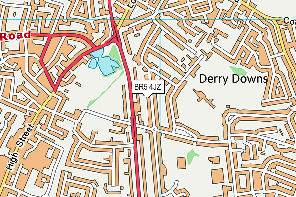 BR5 4JZ map - OS VectorMap District (Ordnance Survey)
