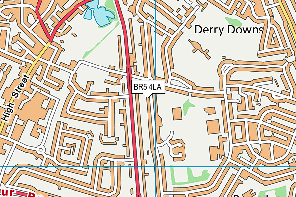 BR5 4LA map - OS VectorMap District (Ordnance Survey)