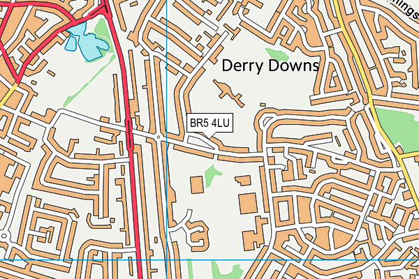 BR5 4LU map - OS VectorMap District (Ordnance Survey)