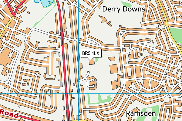 Bromley Indoor Bowls Centre Ltd map (BR5 4LX) - OS VectorMap District (Ordnance Survey)