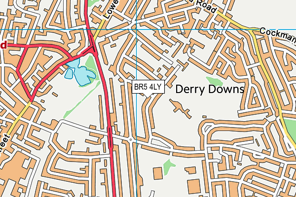 BR5 4LY map - OS VectorMap District (Ordnance Survey)
