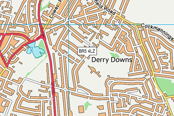 Harris Primary Academy Orpington map (BR5 4LZ) - OS VectorMap District (Ordnance Survey)