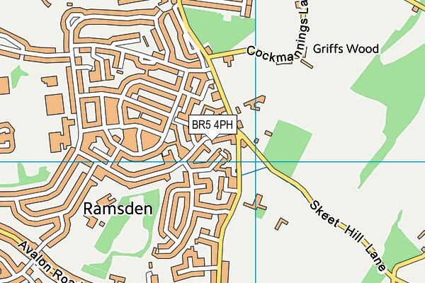 BR5 4PH map - OS VectorMap District (Ordnance Survey)