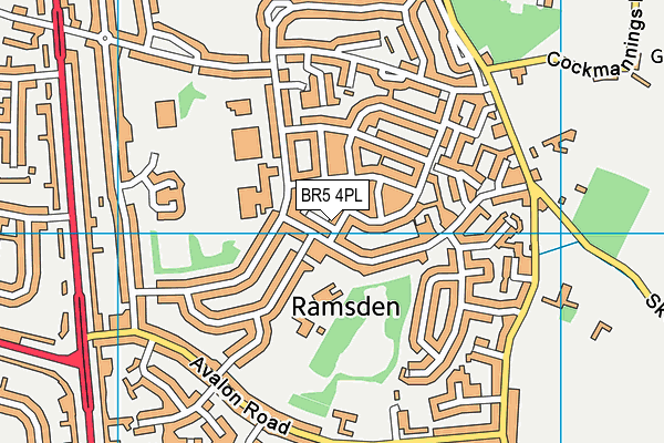 BR5 4PL map - OS VectorMap District (Ordnance Survey)