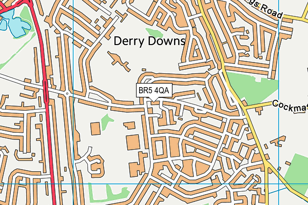 BR5 4QA map - OS VectorMap District (Ordnance Survey)